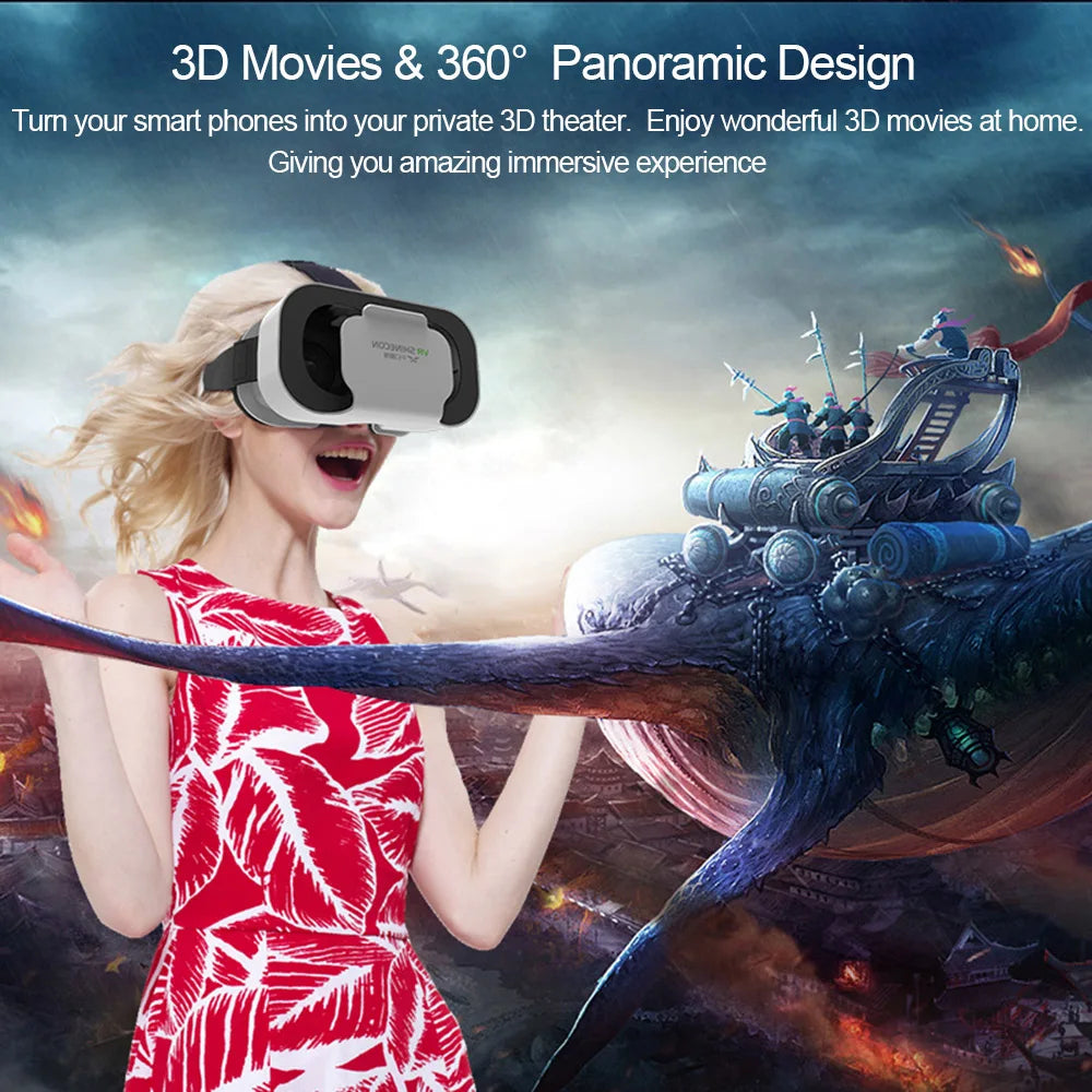 VR Glasses Virtual Reality Headset Viar Devices Helmet 3D Lenses Smart Goggles For Smartphones Phone Mobile Gogle Game Accessory