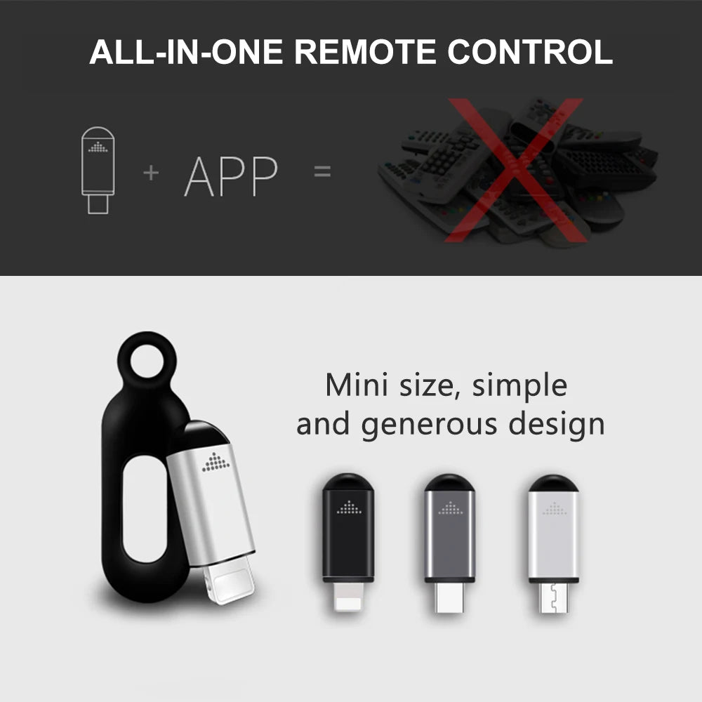 Smart Phone Infrared Transmitter Universal Mini Remote Controller Replacement for Smartphone