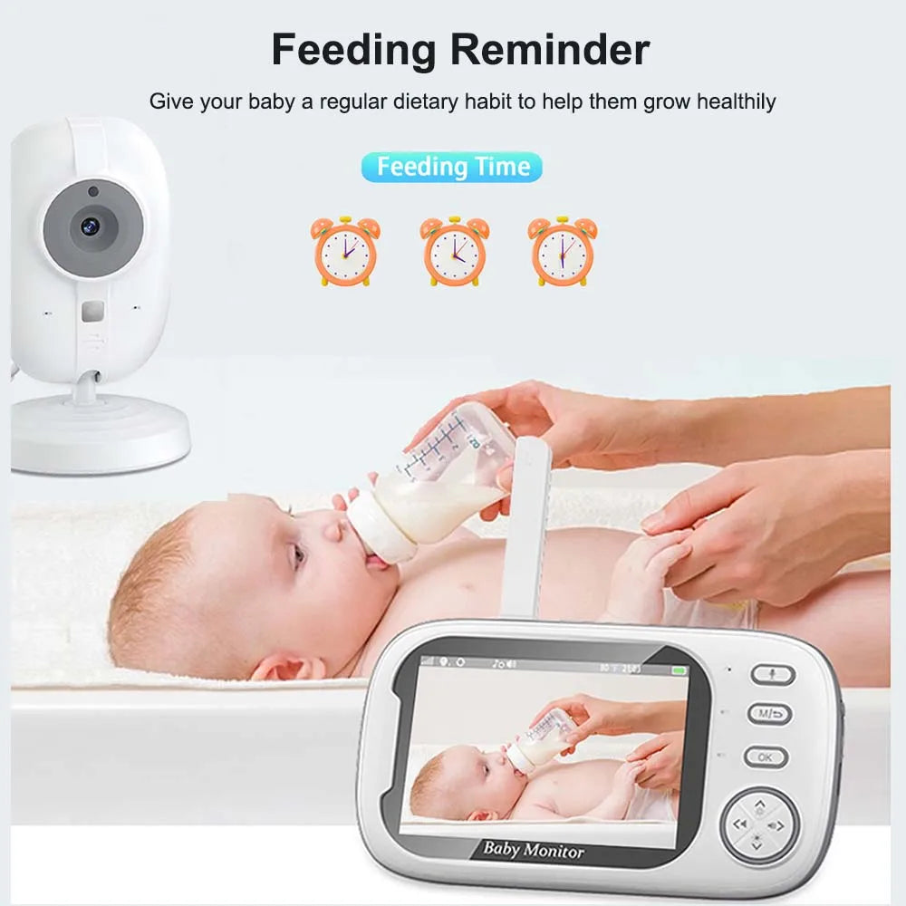 1080P Video Baby Monitor 2.4G Mother Kids Two-way Audio Night Vision Video Surveillance Cameras With Temperature display Screen