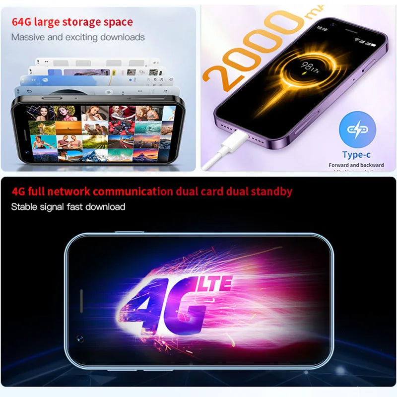 SOYES XS16/XS15 Mini Android Smartphone 3G/4G Network 2GB RAM 16GB ROM 3" Display 5MP Camera Dual SIM With Play Store WhatsAPP