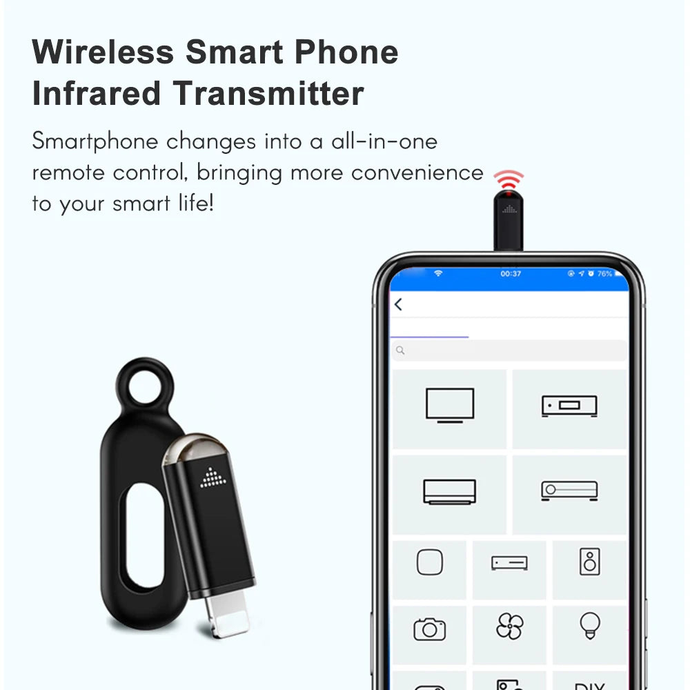 Smart Phone Infrared Transmitter Universal Mini Remote Controller Replacement for Smartphone